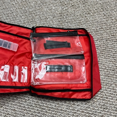 GROOT BENNER EXPLOSIV BANKBAG ZIPPER BAG Rode nylon beveiligingsbeurs medicijntas pistool AMMO BAG