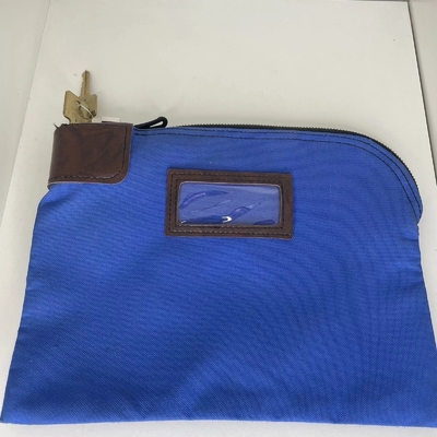 Deposito bank zipper tas met twee sleutels ID tas biljet tas bank opname tas