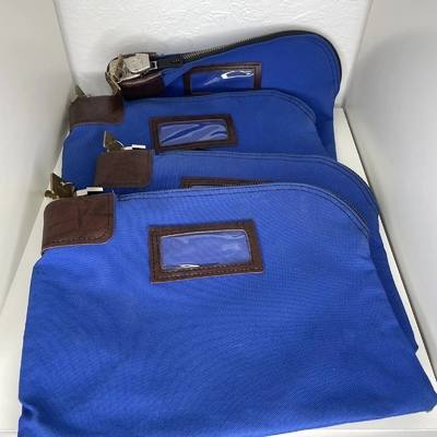Deposito bank zipper tas met twee sleutels ID tas biljet tas bank opname tas