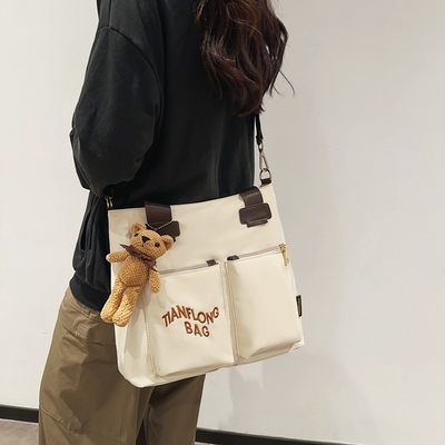 Canvas TOTE BAG STREET mode grote capaciteit schoudertas mannen en vrouwen klasse crossbody tas kledingtas tas