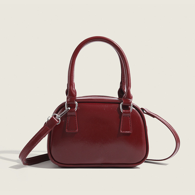 Nieuwe mode handtas Koreaanse retro PU kleine body bag crossbody bowling tas vrouwen