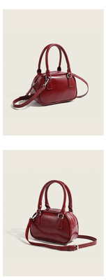 Nieuwe mode handtas Koreaanse retro PU kleine body bag crossbody bowling tas vrouwen