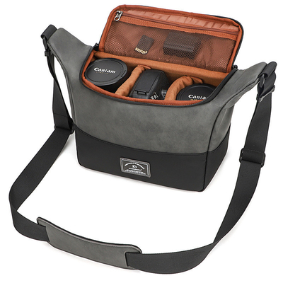 GROTE PU-KAMERA met een schouder, over het hele lichaam, tas, spiegelreflexcamera, tas, foto, digitale camera, tas, lens, opslagtas.