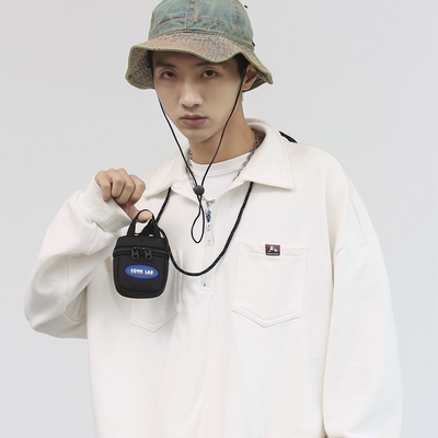 EARPHONE BAG HANGING NECK MINI MONEY BURSE CARD BAG SLAG BAG CROSSBODY BAG MEN'S FASHION BAG decoratieve kleine hangende tas