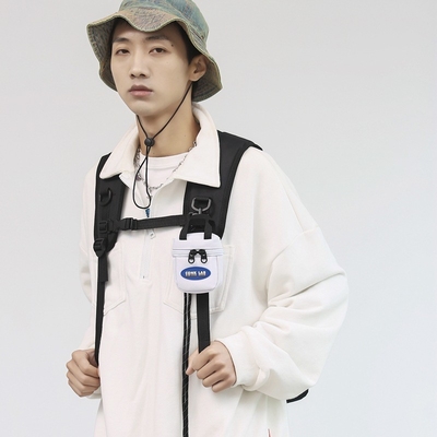 EARPHONE BAG HANGING NECK MINI MONEY BURSE CARD BAG SLAG BAG CROSSBODY BAG MEN'S FASHION BAG decoratieve kleine hangende tas