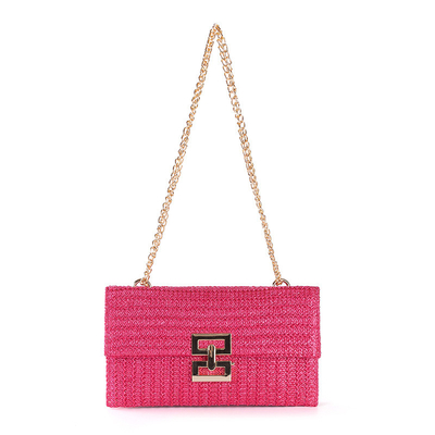 Nieuwe Vakantie WIND MULTI-LAYER KETEN CLAAMSHELL LOCK STRAW BAG OVERSCHULDER BAG