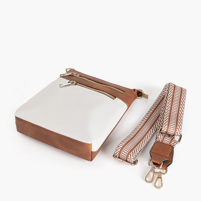 Nieuwe afneembare jacquard band retro kleur PU leer kruisvoetzak kruisvoetzak dameszak