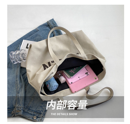 GROTE KAPITALITEIT CANVAS HANDBAG STUDENT MODE COMMUTER make-up tas mammas tas