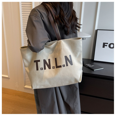 GROTE KAPITALITEIT CANVAS HANDBAG STUDENT MODE COMMUTER make-up tas mammas tas