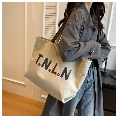 GROTE KAPITALITEIT CANVAS HANDBAG STUDENT MODE COMMUTER make-up tas mammas tas