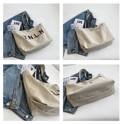 GROTE KAPITALITEIT CANVAS HANDBAG STUDENT MODE COMMUTER make-up tas mammas tas