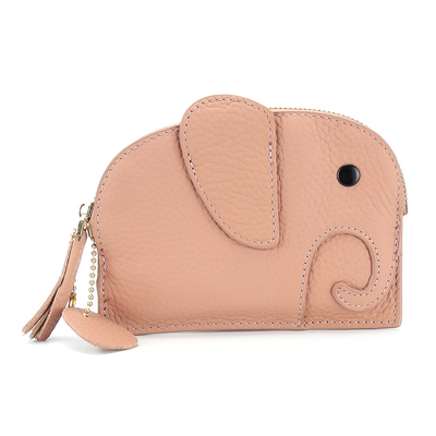 Eerste laag koeienhuid vrouwen muntbeurs Nieuwe olifant creatieve tassel rits zak lederen sleutelzak muntzak
