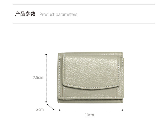 Kleine portemonnee student lychee print dames portemonnee kaart tas wisseltas geld clip portemonnee