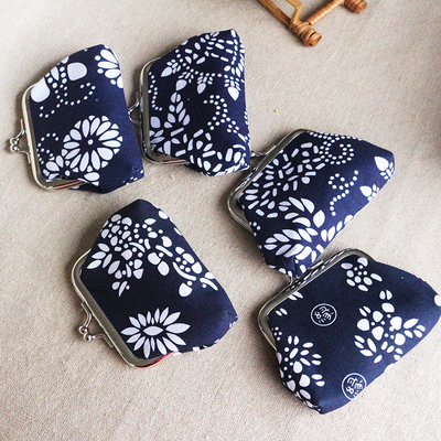 ETHNISCH STYLE BATIK Muntbeurs MINI BUCKLE KLEINE BURZEL Vrouwen muntzak