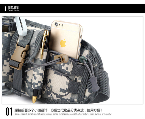 Buitensport Multifunctionele sporten Waistpack mannen anti-splash tactische camouflage rijden scheve waistpack