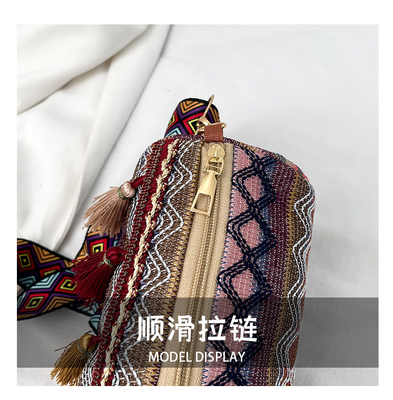 FASHION CHINESE NATIONAL STYLE breed schouderband kussensak kruislichaam zak gestreepte schouderzak damesak