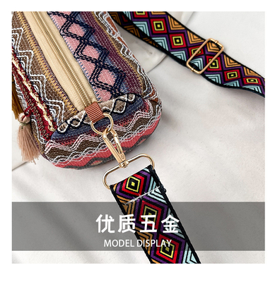 FASHION CHINESE NATIONAL STYLE breed schouderband kussensak kruislichaam zak gestreepte schouderzak damesak