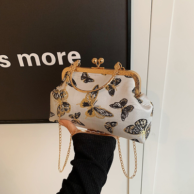 Nieuwe Chinese stijl Cheongsam DINNER BAG Vrouwen 2024 LENST/ZOMER Nieuwe handtas Senior KETEN KROOSBODY BAG