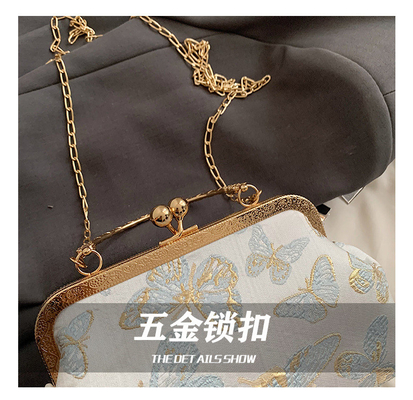 Nieuwe Chinese stijl Cheongsam DINNER BAG Vrouwen 2024 LENST/ZOMER Nieuwe handtas Senior KETEN KROOSBODY BAG