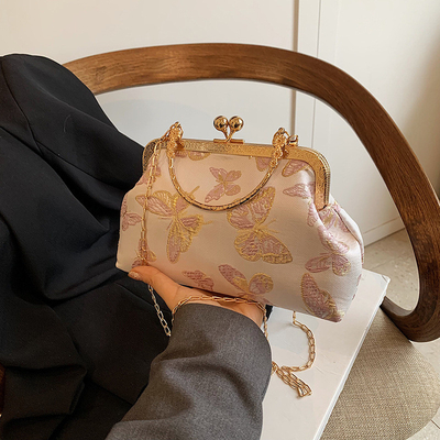 Nieuwe Chinese stijl Cheongsam DINNER BAG Vrouwen 2024 LENST/ZOMER Nieuwe handtas Senior KETEN KROOSBODY BAG