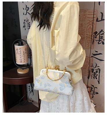 Nieuwe Chinese stijl Cheongsam DINNER BAG Vrouwen 2024 LENST/ZOMER Nieuwe handtas Senior KETEN KROOSBODY BAG