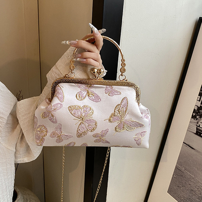 Nieuwe Chinese stijl Cheongsam DINNER BAG Vrouwen 2024 LENST/ZOMER Nieuwe handtas Senior KETEN KROOSBODY BAG