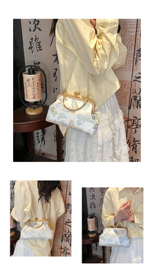 Nieuwe Chinese stijl Cheongsam DINNER BAG Vrouwen 2024 LENST/ZOMER Nieuwe handtas Senior KETEN KROOSBODY BAG
