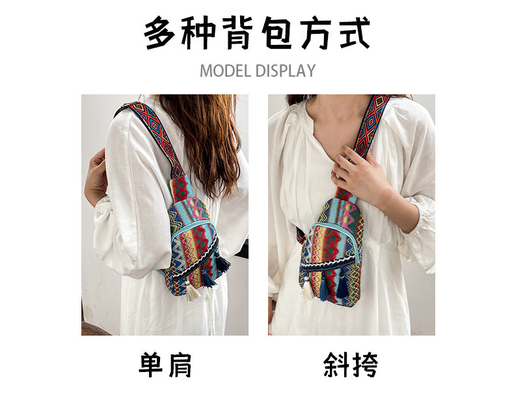 Nieuwe Chinese mode enkel schouder over het lichaam tas net rood simpel etnische stijl kleine tas textuur borst tas dames tas