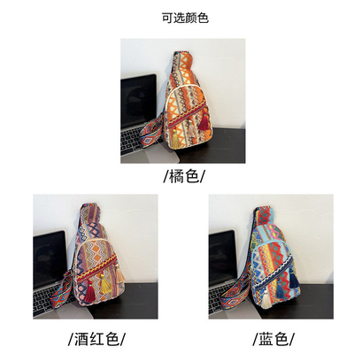 Nieuwe Chinese mode enkel schouder over het lichaam tas net rood simpel etnische stijl kleine tas textuur borst tas dames tas