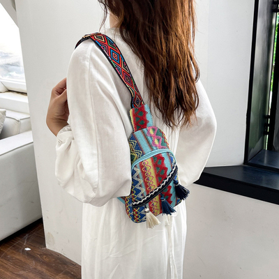 Nieuwe Chinese mode enkel schouder over het lichaam tas net rood simpel etnische stijl kleine tas textuur borst tas dames tas