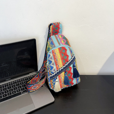 Nieuwe Chinese mode enkel schouder over het lichaam tas net rood simpel etnische stijl kleine tas textuur borst tas dames tas