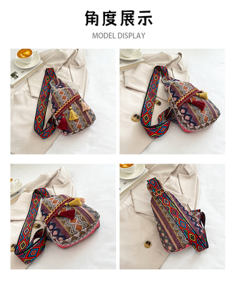 Nieuwe Chinese mode enkel schouder over het lichaam tas net rood simpel etnische stijl kleine tas textuur borst tas dames tas