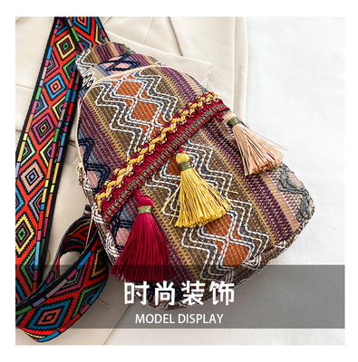 Nieuwe Chinese mode enkel schouder over het lichaam tas net rood simpel etnische stijl kleine tas textuur borst tas dames tas