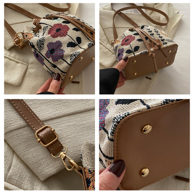 Nieuw Chinees NATIONAL WIND ARCHIPIT BUCKET BAG SIMPLE FASHION TENDEN ZOMER Nieuwe Linnen STYLE HIGH-GRADE SENSE enkelvoudige schouder