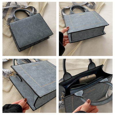 VINTAGE CHIC TEXTURED LETTER TOTE BAG VrouwenBAG 2024 Nieuwe grote capaciteit mode handtas breedband schoudertas