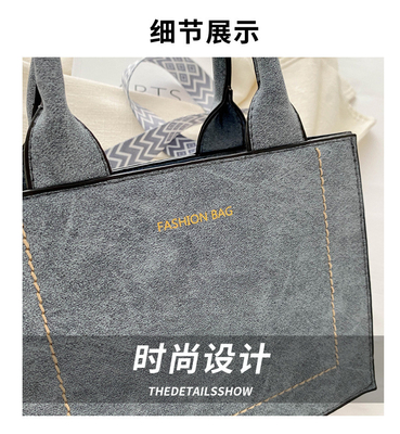 VINTAGE CHIC TEXTURED LETTER TOTE BAG VrouwenBAG 2024 Nieuwe grote capaciteit mode handtas breedband schoudertas