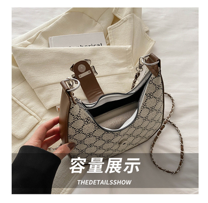 Onderarmtas ARC DE TRIOMPHE tas Vrouwelijke lente en zomer schoudertas ALL-IN-ONE Crescent tas senioren sense retro cross