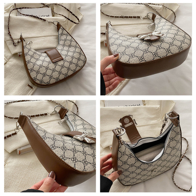 Onderarmtas ARC DE TRIOMPHE tas Vrouwelijke lente en zomer schoudertas ALL-IN-ONE Crescent tas senioren sense retro cross