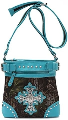 Camouflage Rhinestone Kruis Pistool Buckle Western Crossbody Handtassen Cowgirl Country Geplakte Handtas Vrouwen Single Shoulder