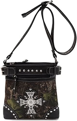 Camouflage Rhinestone Kruis Pistool Buckle Western Crossbody Handtassen Cowgirl Country Geplakte Handtas Vrouwen Single Shoulder