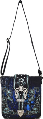Camouflage Rhinestone Kruis Pistool Buckle Western Crossbody Handtassen Cowgirl Country Geplakte Handtas Vrouwen Single Shoulder