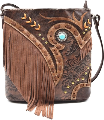WESTERN COWGIRL mode stijl lederen fringe crossbody handtassen vrouwen portemonnee land alledaagse schoudertas