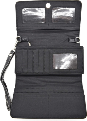 WESTERN STYLE FRIENGE CONCHOS GEM RINESTONE STUDED BRIEDED LEER BURSE COUNTRY handtas Vrouwen schoudertas portemonnee set