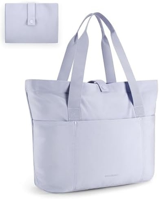 BAGSMART Tote Bag voor vrouwen, vouwbare Tote Bag met rits Grote schoudertas Top Handle Handtas voor reizen, werk