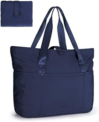 BAGSMART Tote Bag voor vrouwen, vouwbare Tote Bag met rits Grote schoudertas Top Handle Handtas voor reizen, werk