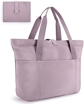 BAGSMART Tote Bag voor vrouwen, vouwbare Tote Bag met rits Grote schoudertas Top Handle Handtas voor reizen, werk