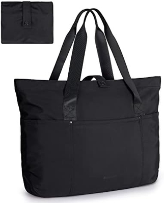 BAGSMART Tote Bag voor vrouwen, vouwbare Tote Bag met rits Grote schoudertas Top Handle Handtas voor reizen, werk