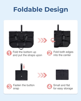 BAGSMART Tote Bag voor vrouwen, vouwbare Tote Bag met rits Grote schoudertas Top Handle Handtas voor reizen, werk