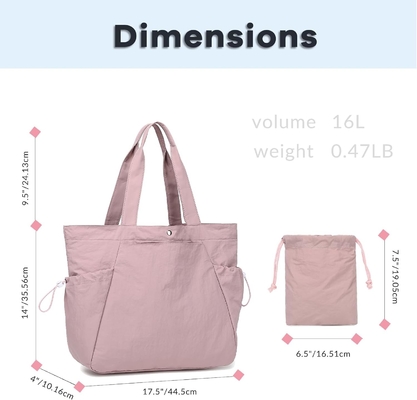 BTOOP TOTE BAG VIR VROUWEN, FOLDABLE BEACH GYM BAGS, LANGWAGES BEDRIJFBAG VAN WANDEL, WERK