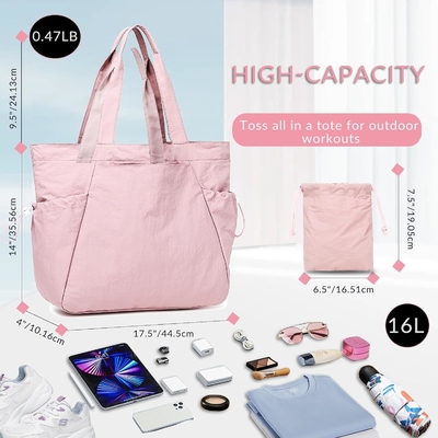 BTOOP TOTE BAG VIR VROUWEN, FOLDABLE BEACH GYM BAGS, LANGWAGES BEDRIJFBAG VAN WANDEL, WERK